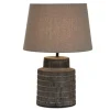 Kirkland's Home Black Terracotta Dash Pattern Table Lamp- Table Lamps