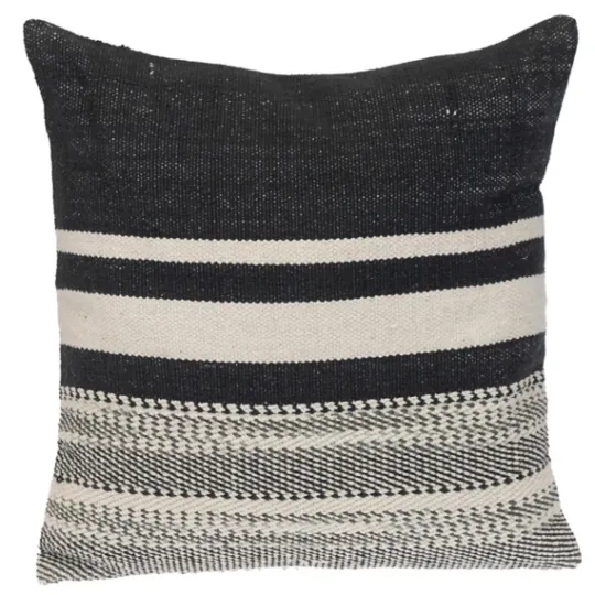 Kirkland's Home Black Transitional Stripe Pillow- Pillows