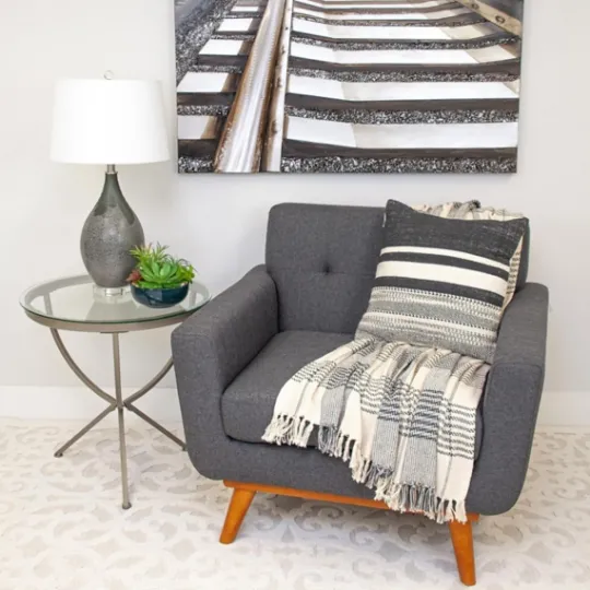 Kirkland's Home Black Transitional Stripe Pillow- Pillows