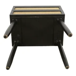 Kirkland's Home Black Two-Drawer Rattan Front Accent Table- Accent & End Tables