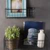 Kirkland's Home Black Wall Hanging Wire Baskets, Set Of 2- Wall Storage