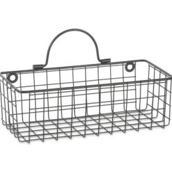 Kirkland's Home Black Wall Hanging Wire Baskets, Set Of 2- Wall Storage