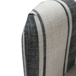 Kirkland's Home Black White Carved Slope Stripe Accent Chair- Accent Chairs