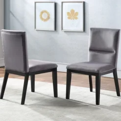 Kirkland's Home Black Wood Table And Gray Chair 5-Pc. Dining Set- Dining Tables
