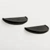 Kirkland's Home Black Wooden Half-Moon Wall Shelves, Set Of 2- Shelves