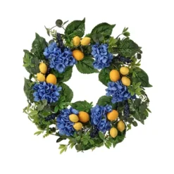 Kirkland's Home Blackberry Lemon And Hydrangea Wreath- Wreaths