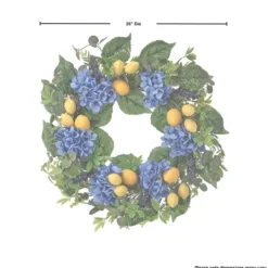 Kirkland's Home Blackberry Lemon And Hydrangea Wreath- Wreaths