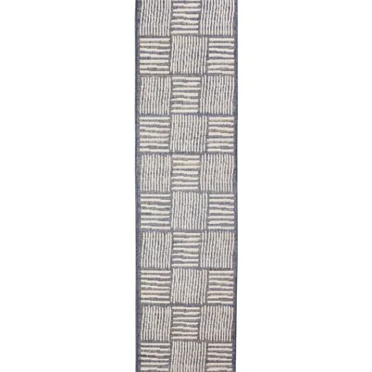 Kirkland's Home Blake Gray Cube Indoor/Outdoor Runner, 1X7- Outdoor Rugs