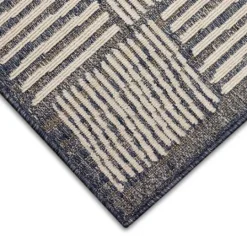Kirkland's Home Blake Gray Cube Indoor/Outdoor Runner, 1X7- Outdoor Rugs