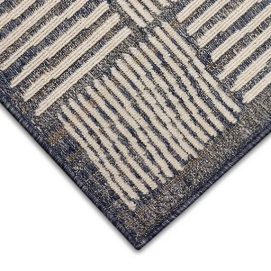 Kirkland's Home Blake Gray Cube Indoor/Outdoor Runner, 1X7- Outdoor Rugs
