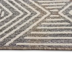 Kirkland's Home Blake Gray Zigzag Indoor/Outdoor Runner, 1X7- Outdoor Rugs