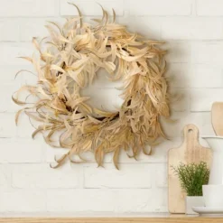 Kirkland's Home Bleached Long Leaf Eucalyptus Wreath- Wreaths