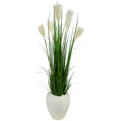 Kirkland's Home Blooming Ivory Wheat Plume Grass Plant- Trees & Topiaries