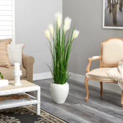 Kirkland's Home Blooming Ivory Wheat Plume Grass Plant- Trees & Topiaries