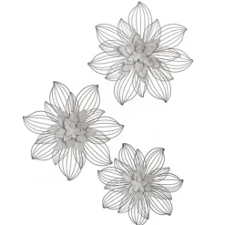 Kirkland's Home Blossom Metal Wall Plaques, Set Of 3- Wall Plaques