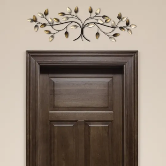 Kirkland's Home Blowing Leaves Over The Door Metal Wall Sculpture- Wall Plaques