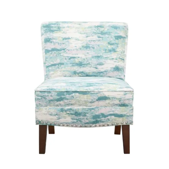 Kirkland's Home Blue Abstract Armless Accent Chair- Accent Chairs