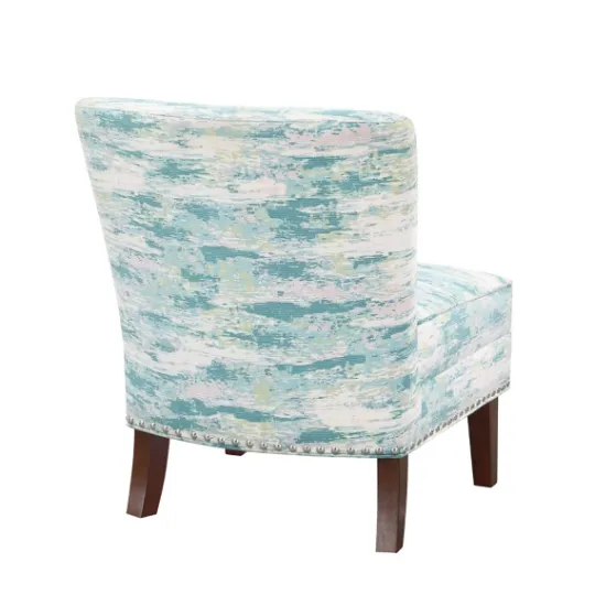 Kirkland's Home Blue Abstract Armless Accent Chair- Accent Chairs