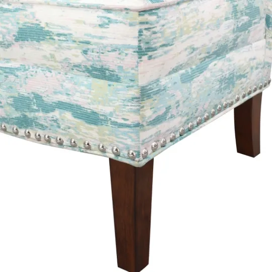 Kirkland's Home Blue Abstract Armless Accent Chair- Accent Chairs