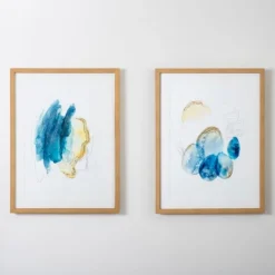 Kirkland's Home Blue And Gold Abstracts I Framed Art Print- Framed Art