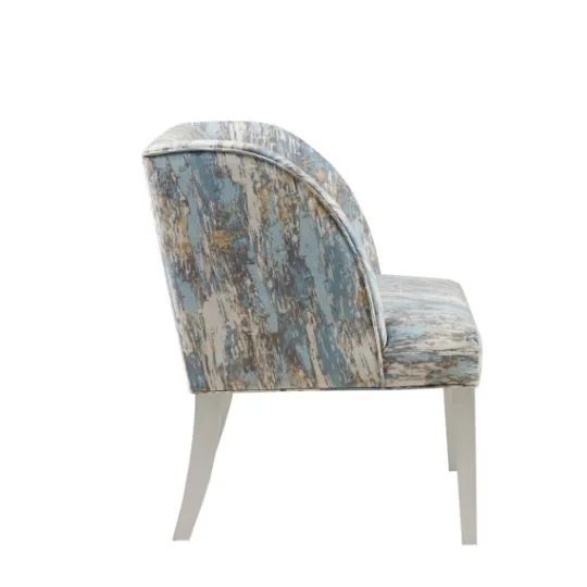 Kirkland's Home Blue And Gray Abstract Wingback Accent Chair- Accent Chairs