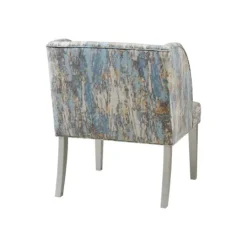 Kirkland's Home Blue And Gray Abstract Wingback Accent Chair- Accent Chairs