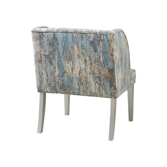 Kirkland's Home Blue And Gray Abstract Wingback Accent Chair- Accent Chairs