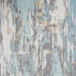 Kirkland's Home Blue And Gray Abstract Wingback Accent Chair- Accent Chairs