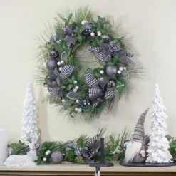Kirkland's Home Blue And Gray Bow Wreath- Wreaths