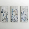 Kirkland's Home Blue And Gray Floral Canvas Art Prints, Set Of 3- Canvas Art