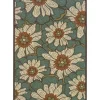 Kirkland's Home Blue And Ivory Flowers Outdoor Area Rug, 3X5- Outdoor Rugs