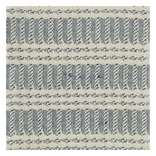 Kirkland's Home Blue And Ivory Striped Cotton Throw- Blankets & Throws