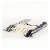 Kirkland's Home Blue And Ivory Striped Woven Cotton Throw- Blankets & Throws