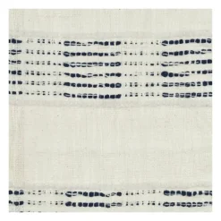 Kirkland's Home Blue And Ivory Woven Stripe Throw- Blankets & Throws