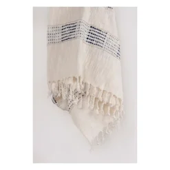 Kirkland's Home Blue And Ivory Woven Stripe Throw- Blankets & Throws
