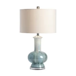 Kirkland's Home Blue And Ombre Ceramic Table Lamp- Table Lamps