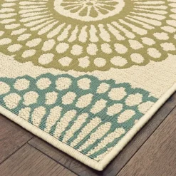 Kirkland's Home Blue And Orange Circles Outdoor Area Rug, 6X9- Outdoor Rugs