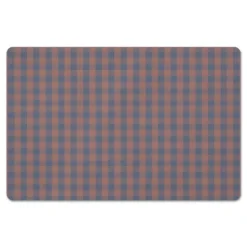 Kirkland's Home Blue And Orange Plaid Kitchen Mat- Kitchen & Floor Mats