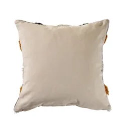 Kirkland's Home Blue And Orange Tufted Accent Pillow- Pillows