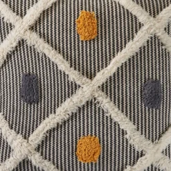 Kirkland's Home Blue And Orange Tufted Accent Pillow- Pillows