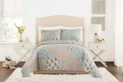 Kirkland's Home Blue And Rose Patchwork Full/Queen 3-Pc. Quilt Set- Quilts