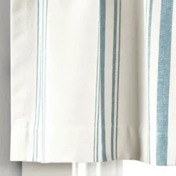Kirkland's Home Blue And White Farmhouse Stripe Valance- Curtains & Drapes