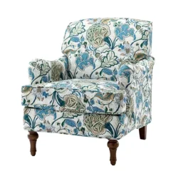 Kirkland's Home Blue And White Floral Classic Accent Chair- Accent Chairs