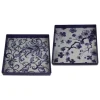 Kirkland's Home Blue And White Floral Trays, Set Of 2- Decorative Trays