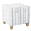 Kirkland's Home Blue And White Hometown Striped Storage Ottoman- Benches & Ottomans