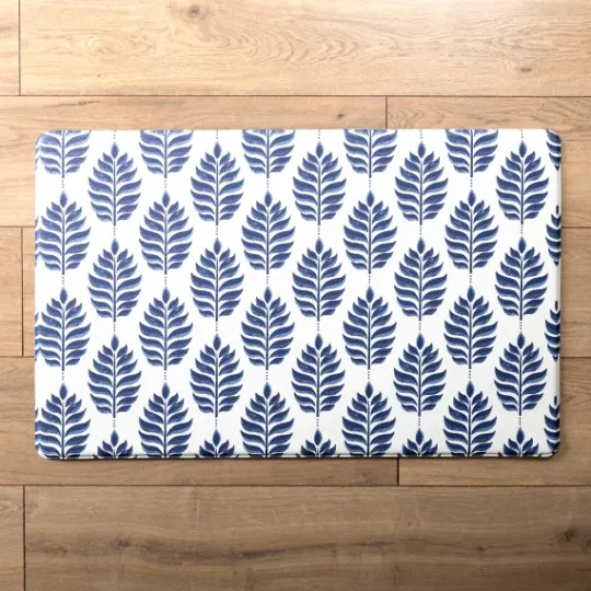 Kirkland's Home Blue And White Leandra Kitchen Mat- Kitchen & Floor Mats