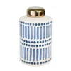 Kirkland's Home Blue And White Patterned Ceramic Jar- Decorative Bowls & Jars