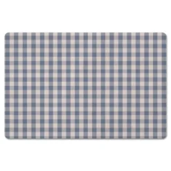 Kirkland's Home Blue And White Plaid Kitchen Mat- Kitchen & Floor Mats