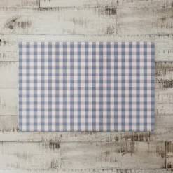 Kirkland's Home Blue And White Plaid Kitchen Mat- Kitchen & Floor Mats