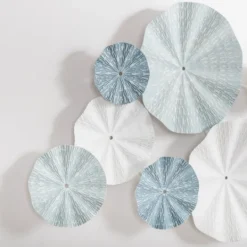 Kirkland's Home Blue And White Seashell Plates Wall Plaque- Wall Plaques